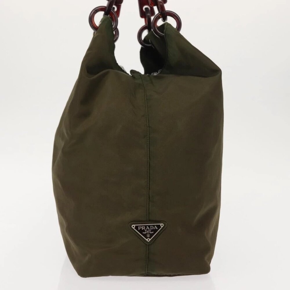 PRADA Tote Bag Nylon Khaki Auth bs30124 - Picture 6 of 16
